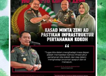 ‎KASAD “Dudung Abdurachman” Tekankan Penguatan Infrastruktur Pertahanan di HUT ke-78 Corps Zeni TNI AD