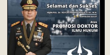 ‎KAPOLDA SULUT IRJEN POL. DR. ROYCKE HARRY LANGIE RAIH GELAR DOKTOR ILMU HUKUM DARI UNIVERSITAS TRISAKTI ‎