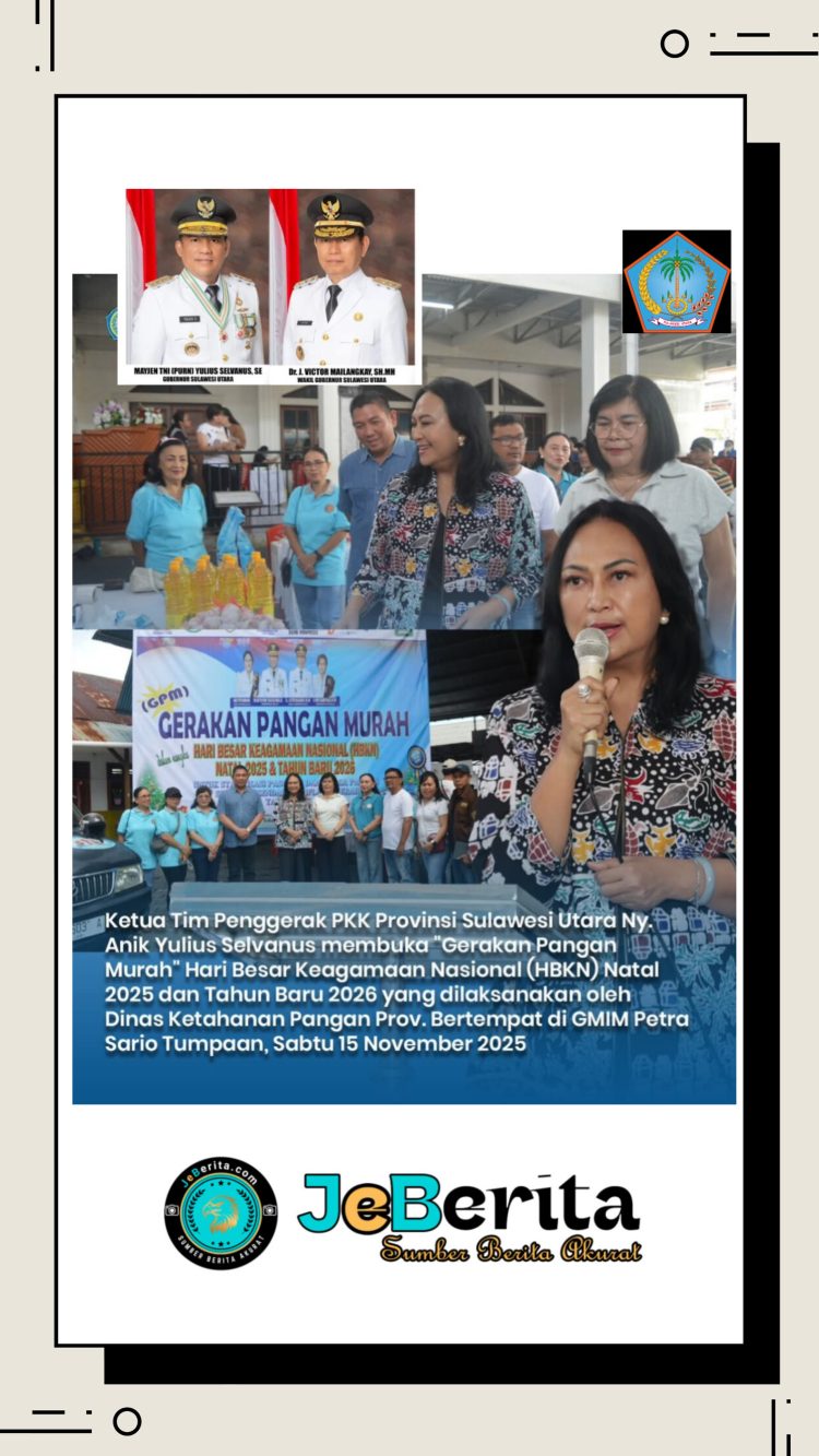 ‎TP PKK SULUT DUKUNG STABILISASI HARGA – BUNDA ANIK YULIUS SELVANUS RESMI BUKA “GERAKAN PANGAN MURAH” HBKN NATAL 2025 DAN TAHUN BARU 2026