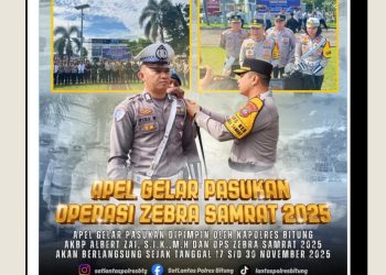 ‎Apel Gelar Pasukan Operasi Zebra Samrat 2025 Resmi Dimulai, Polres Bitung Siap Wujudkan Kamseltibcarlantas Jelang Nataru