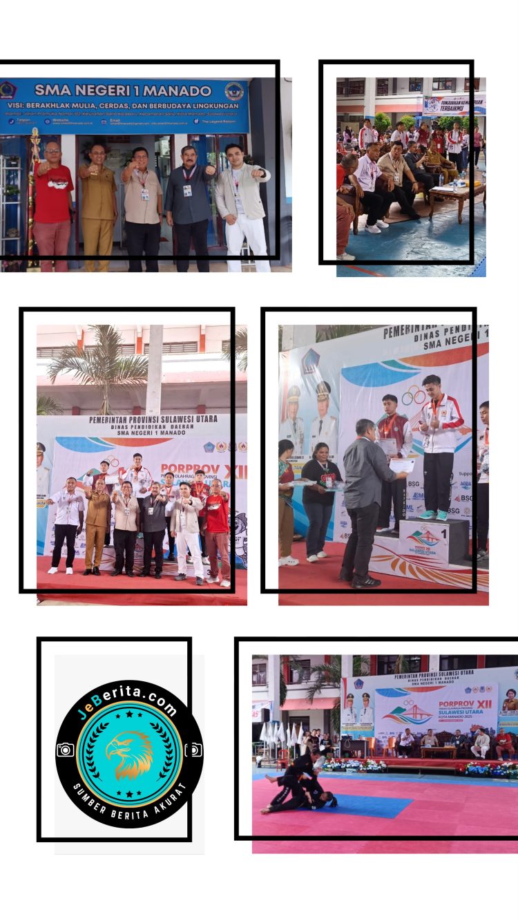 ‎Jerry Waleleng dan Wasekjen KONI Pusat Saksikan Final Hapkido Porprov XII Sulut