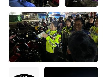 ‎Sat Lantas Bitung Edukasi Komunitas Motor di Pasar Cita ‎