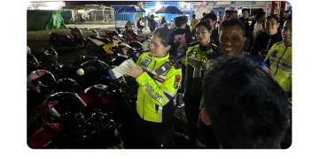 ‎Sat Lantas Bitung Edukasi Komunitas Motor di Pasar Cita ‎