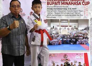 ‎BUPATI MINAHASA RESMI BUKA KEJUARAAN KARATE “BUPATI MINAHASA CUP” 2025