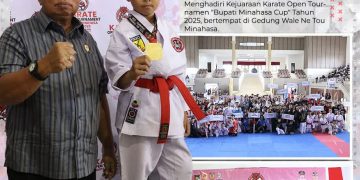 ‎BUPATI MINAHASA RESMI BUKA KEJUARAAN KARATE “BUPATI MINAHASA CUP” 2025
