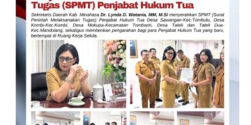 ‎Sekda Lynda Watania Serahkan SPMT Penjabat Hukum Tua: Tegaskan Integritas dan Pelayanan Publik