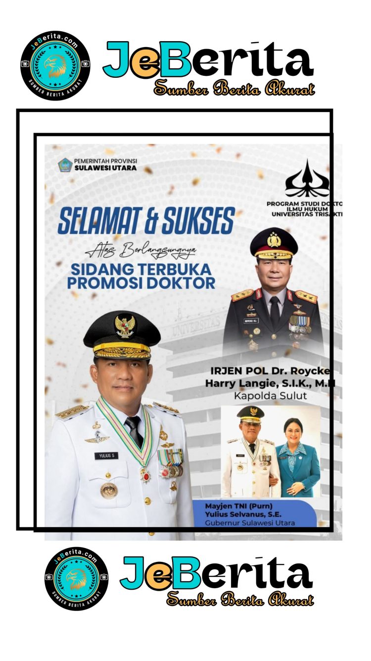 ‎Gubernur Sulut Ucapkan Selamat atas Promosi Doktor Kapolda Sulut, Irjen Pol Dr. Roycke Harry Langie