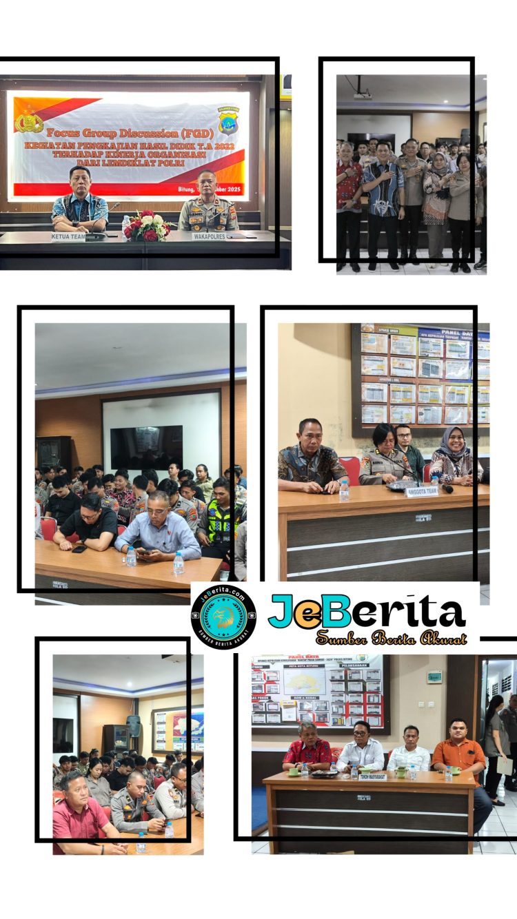 ‎Lemdiklat Polri Gelar FGD Pengkajian Hasil Didik T.A. 2022 di Polres Bitung: Wujud Komitmen Tingkatkan Kualitas SDM Polri