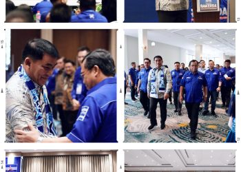 ‎Gubernur YSK Hadiri Rakerda Demokrat, Tegaskan Pentingnya Sinergi Politik di Sulut