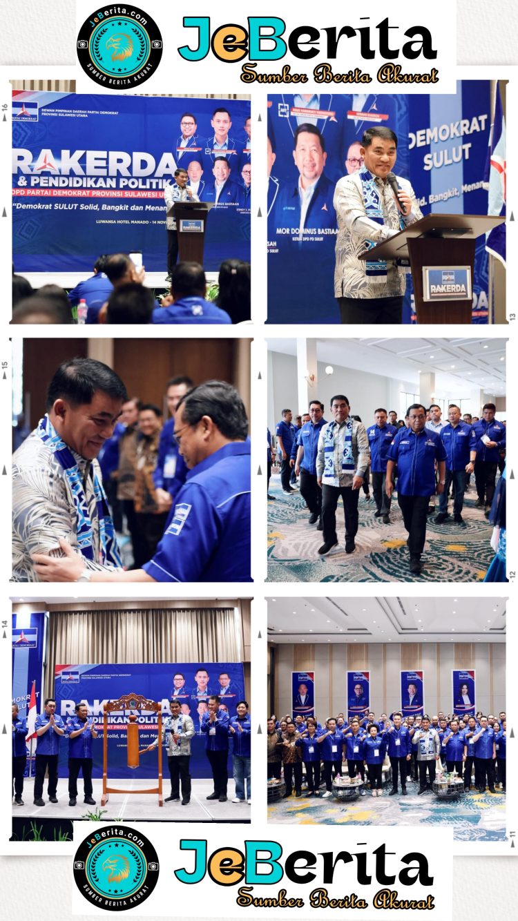 ‎Gubernur YSK Hadiri Rakerda Demokrat, Tegaskan Pentingnya Sinergi Politik di Sulut