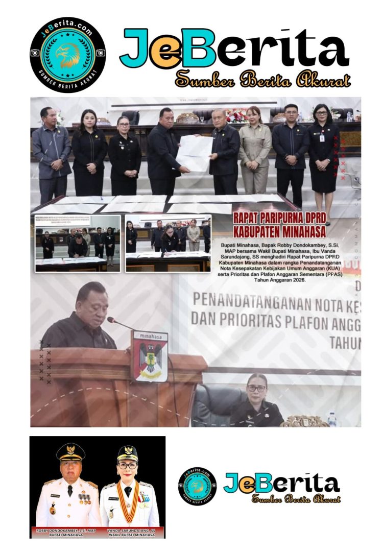 ‎Paripurna DPRD Minahasa Sahkan KUA-PPAS 2026, Pemerintah Daerah Siap Percepat Pembangunan