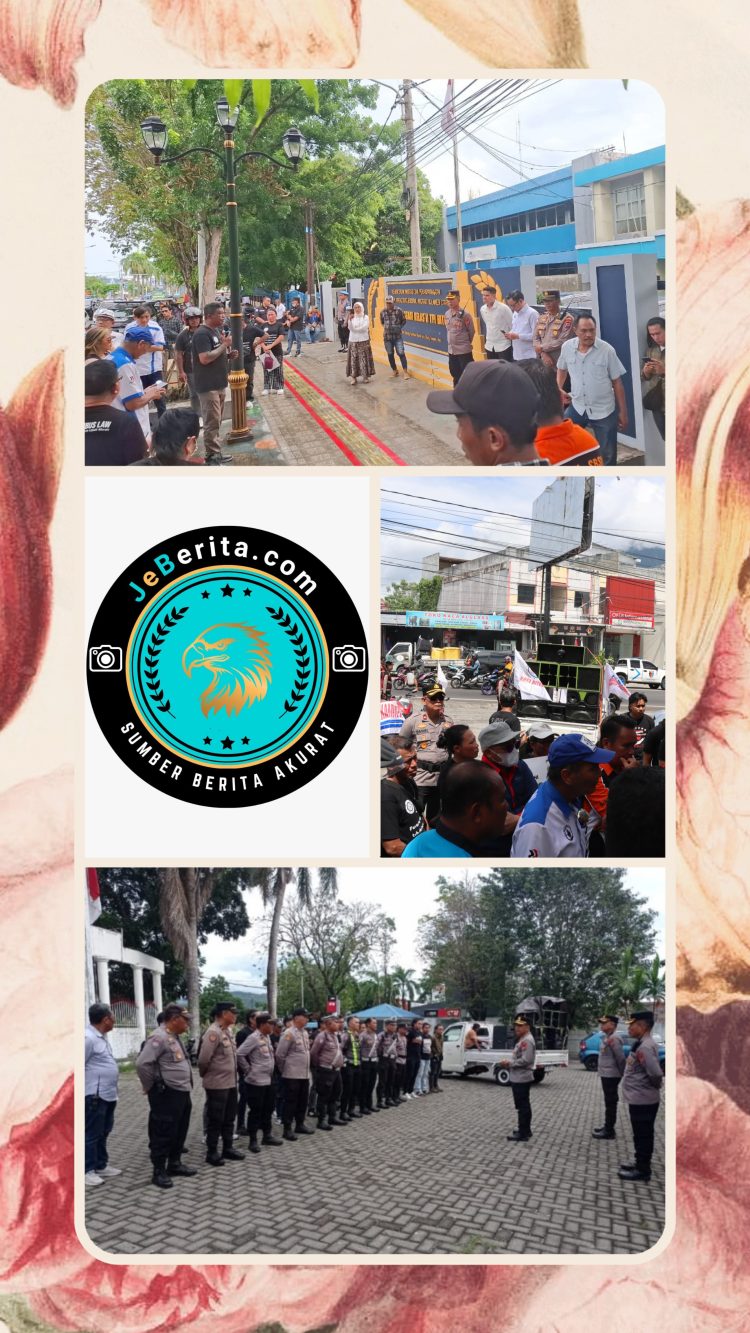‎Polres Bitung Iringi Aksi Damai Peringatan Hari HAM Sedunia dengan Sentuhan Humanis