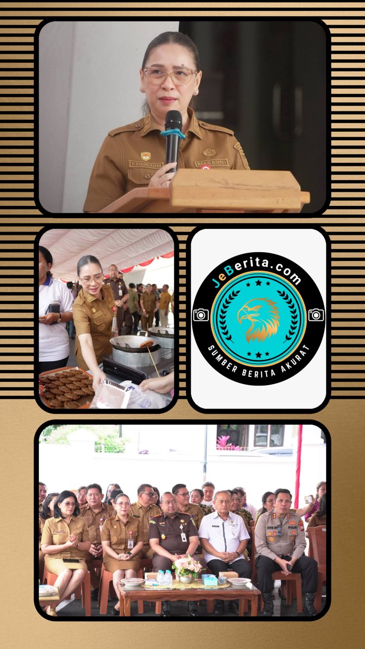 ‎Wabup Vanda Sarundajang Resmi Buka Bazar Natal Kejari Minahasa, Dorong Kebersamaan dan Ekonomi Rakyat