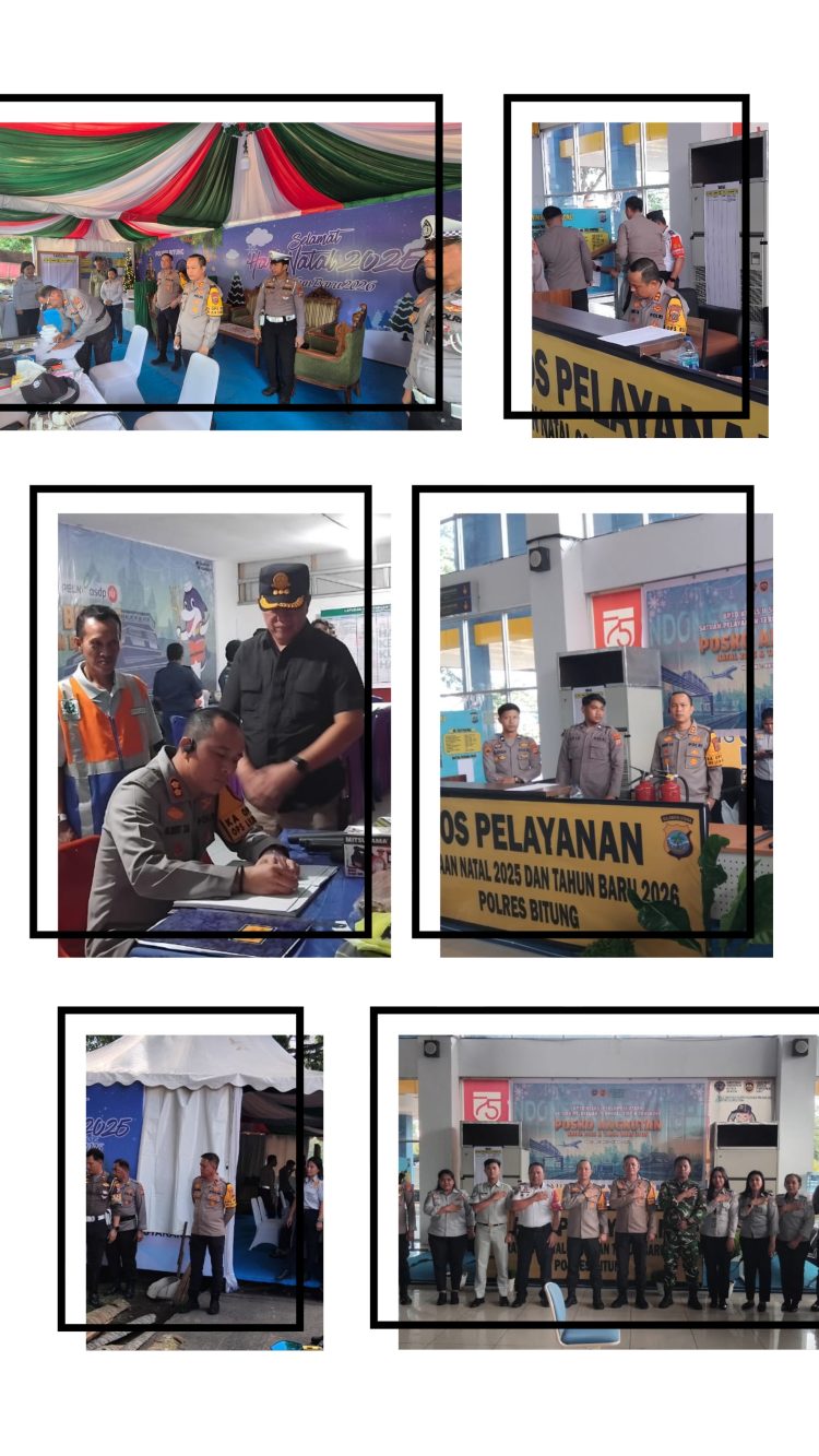 ‎Kapolres Bitung Pastikan Pos Ops Lilin 2025 Siap Amankan Nataru