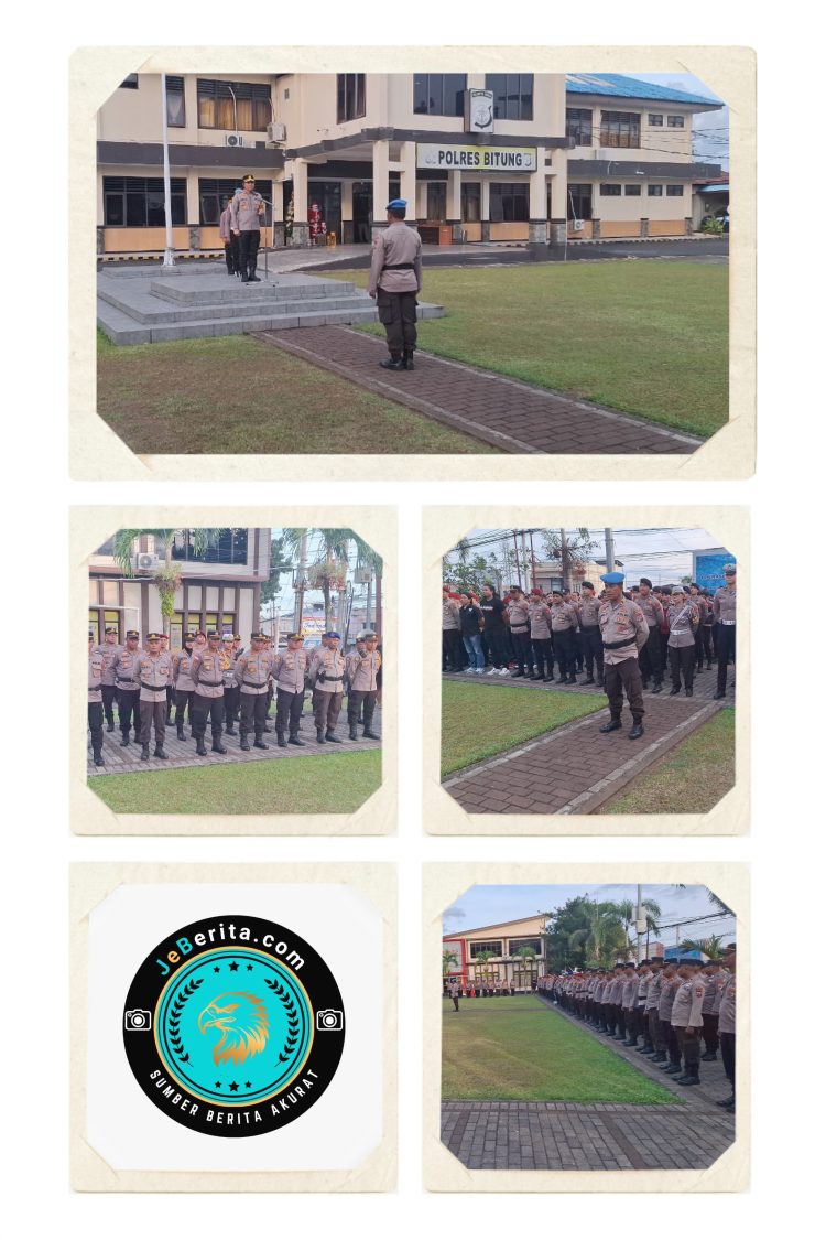 ‎Kapolres Bitung Pimpin Apel Pengamanan Malam Natal 2025, 276 Personel Dikerahkan ‎