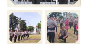 ‎Kapolres Bitung Pimpin Kenaikan Pangkat 56 Personel, Tegaskan Pangkat Adalah Amanah Profesionalisme. ‎