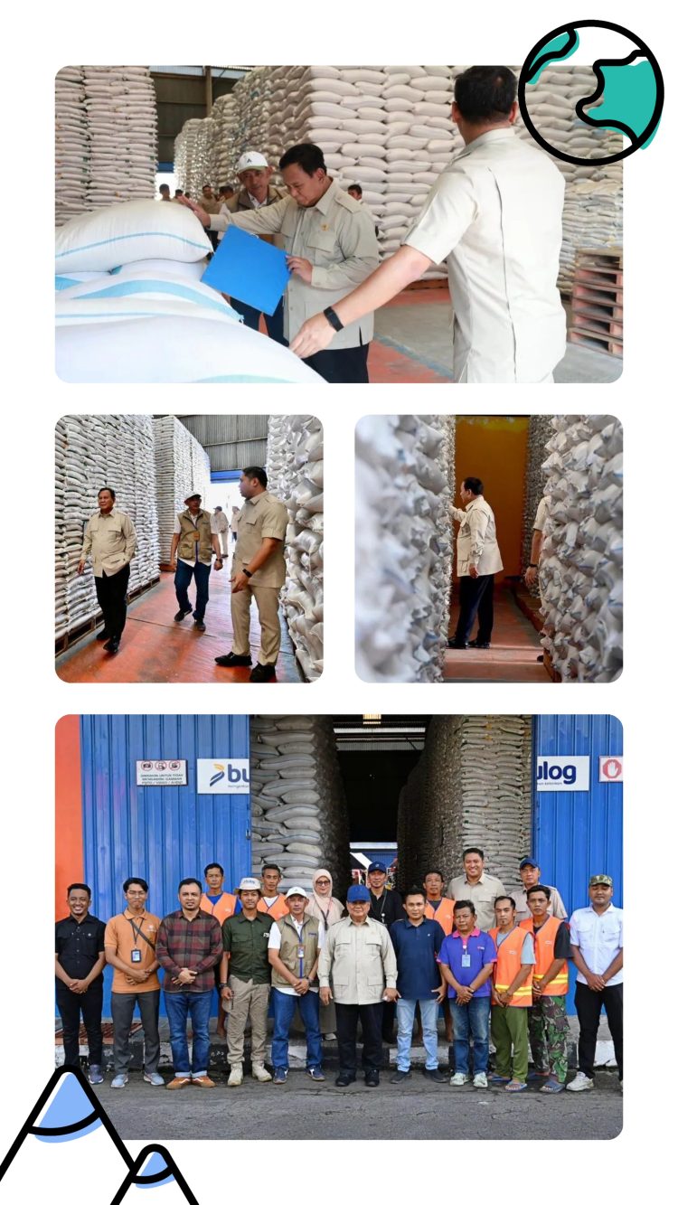 ‎Inspeksi Mendadak di Magelang, Presiden Prabowo Pastikan Stok Beras Aman dan Siap Distribusi.