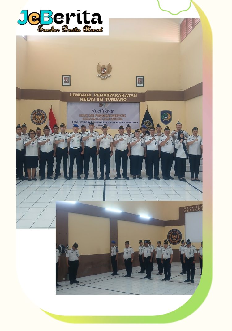 ‎Komitmen Tanpa Kompromi, Lapas Tondano Ikrar Bersih dari HP Ilegal, Pungli, dan Narkoba